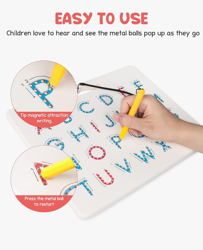 2-in-1 Double-Sided Magnetic Alphabet Tracing Board