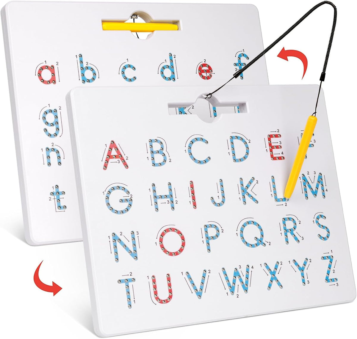 2-in-1 Double-Sided Magnetic Alphabet Tracing Board